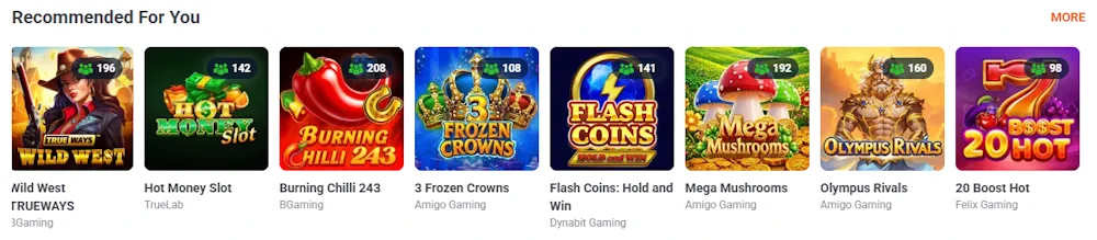 20Bet Kaszinó Játékok